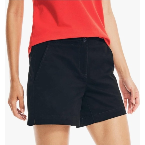 Nautica Jeans Black Shorts Casual Everyday Wear Size 6‎ NWT - Picture 2 of 11